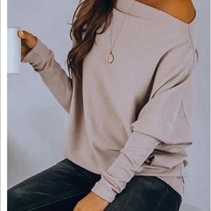 Long sleeve off the shoulder top